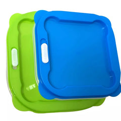 Set Of 4 Plastic Containers Multiple Size Food Storage Box Keep Fresh with Lids