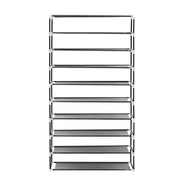 10 Tiers Shoe Rack With Dustproof Cover Closet Shoes Storage Cabinet Organizer