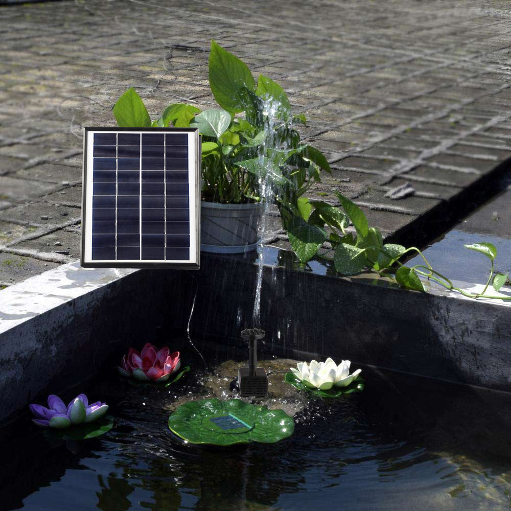 5W 400L/H Solar Panel Powered Water Pump Garden Pool Pond Fish Aquarium Fountain