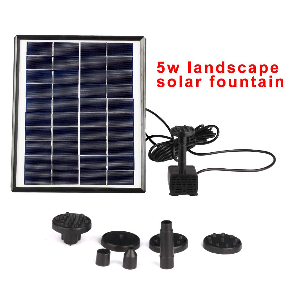 5W 400L/H Solar Panel Powered Water Pump Garden Pool Pond Fish Aquarium Fountain