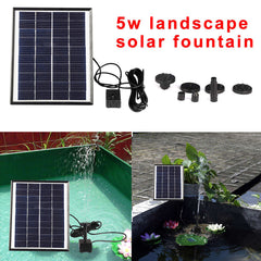 5W 400L/H Solar Panel Powered Water Pump Garden Pool Pond Fish Aquarium Fountain