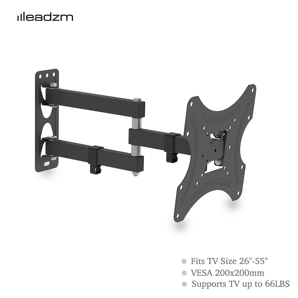 LEADZM 26-50" Adjustable Wall Mount Bracket Rotatable TV Stand TMX200 with Spirit Level