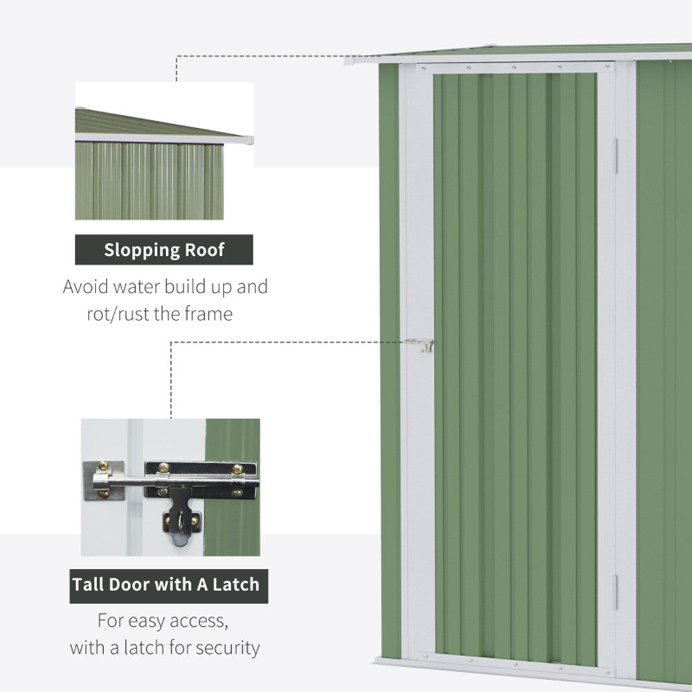 Metal Outdoor Storage Shed, Garden Tool House Cabinet -5' x 3' Green-AS ( Amazon Shipping)（Prohibited by WalMart）