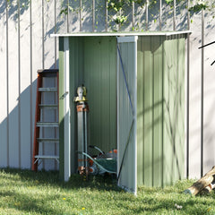 Metal Outdoor Storage Shed, Garden Tool House Cabinet -5' x 3' Green-AS ( Amazon Shipping)（Prohibited by WalMart）