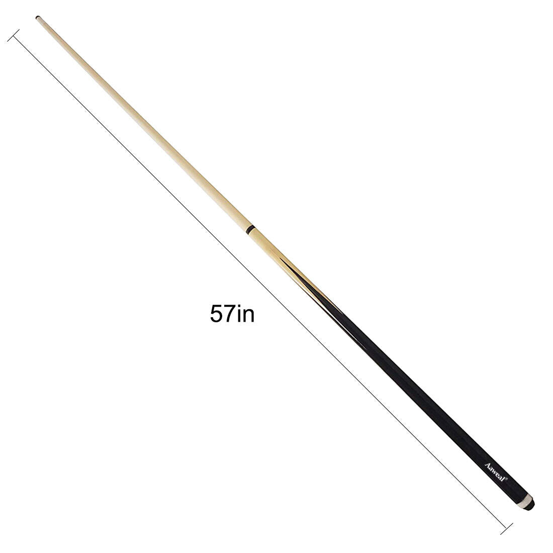 2 piece 57 Inch Wood Snooker Pool Cues Billiard Sticks Set 19oz