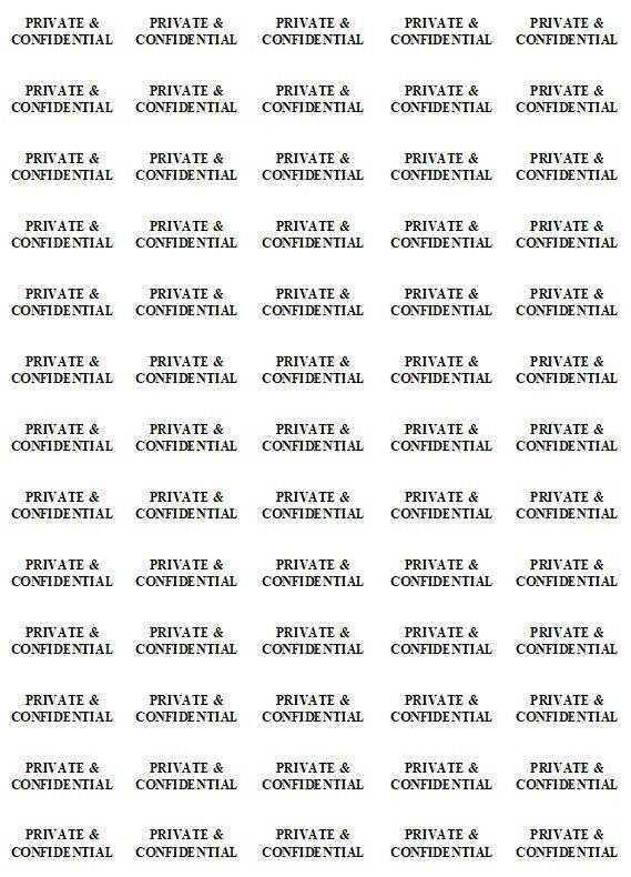PRIVATE & CONFIDENTIAL Small Labels and Stickers Self Adhesive Printed Mail
