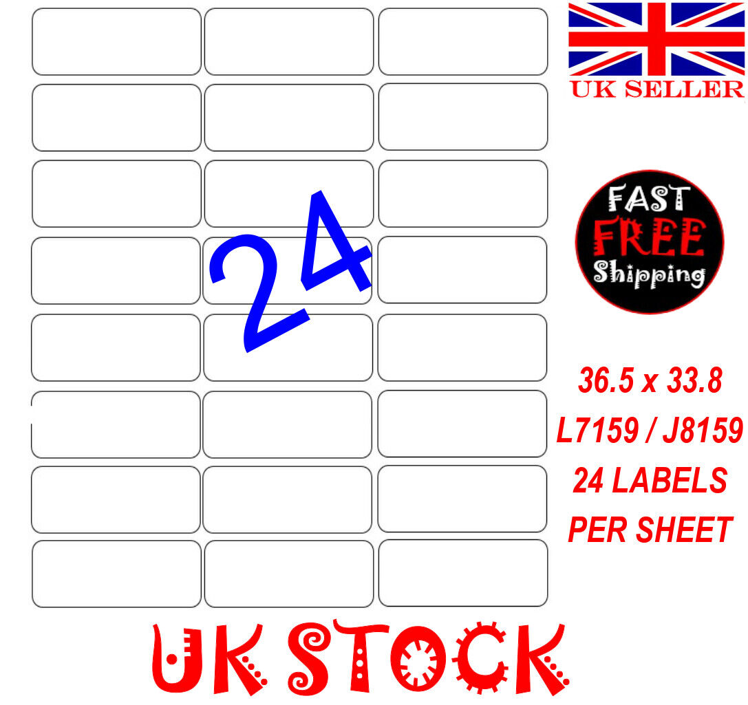 Labels White A4 Sheets Sticky Self Adhesive for Inkjet Laser Copier Printer peel