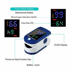 Heart Rate Monitor Oximeter Blood Oxygen SpO2 Finger Pulse Saturation Meter FDA