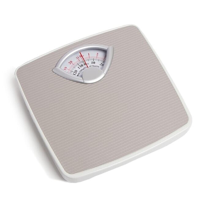 130kg Mechanical Dial Bathroom Scales Weighing Scale Body Weight Lost Fat White.