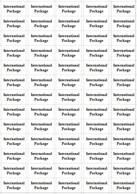  International PACKAGE Small Labels Self Adhesive Printed Mail stickers - UK