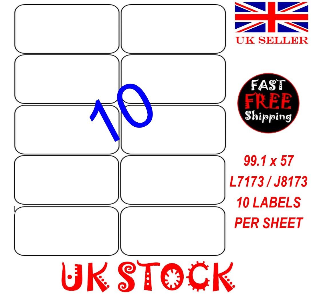 Labels White A4 Sheets Sticky Self Adhesive for Inkjet Laser Copier Printer peel