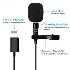 Microphone for iPhone Cellphone 8pin Interface Lavalier - UK