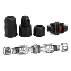 3x- L20-3 IP67 2 Pin 3 Pin Waterproof Outdoor Plug Wire Connector Adapter-UK