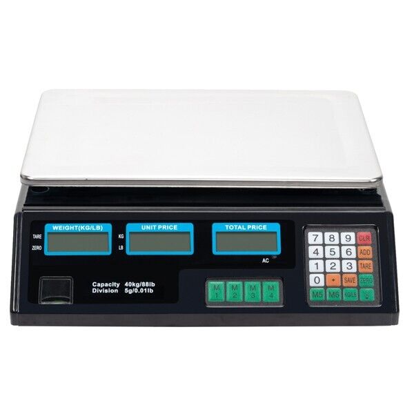 40kg/5g Digital Price Computing Scale for Vegetable polish Price UK Plug