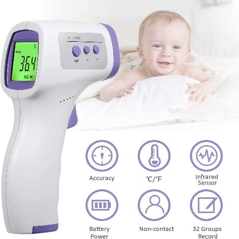 Digital Forehead Thermometer Contactless & Accurate For Baby Children Kids Adult