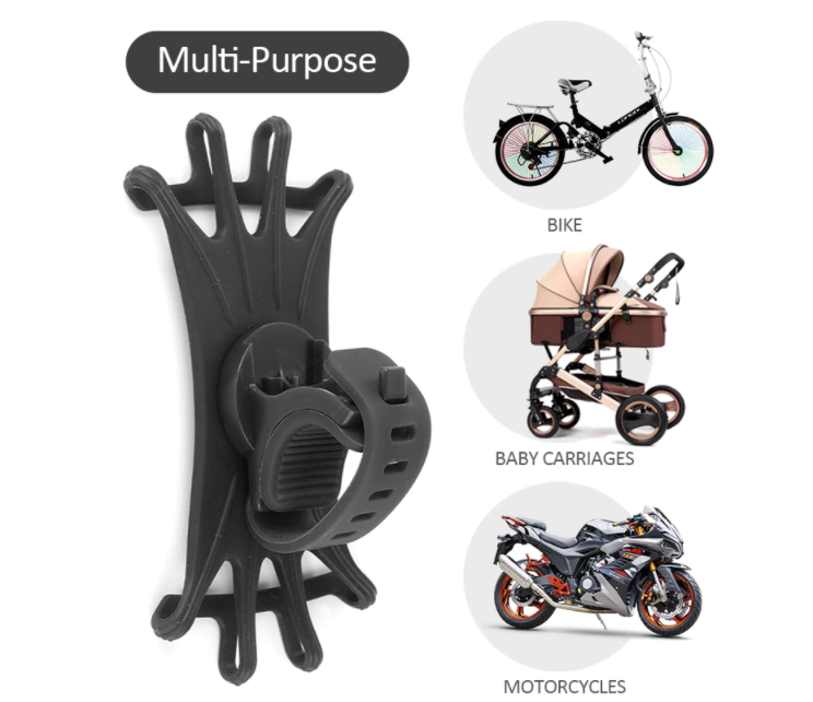 Bicycle Phone Holder mountain bike -Road Bike Handlebar Silicone Mount Bracket 