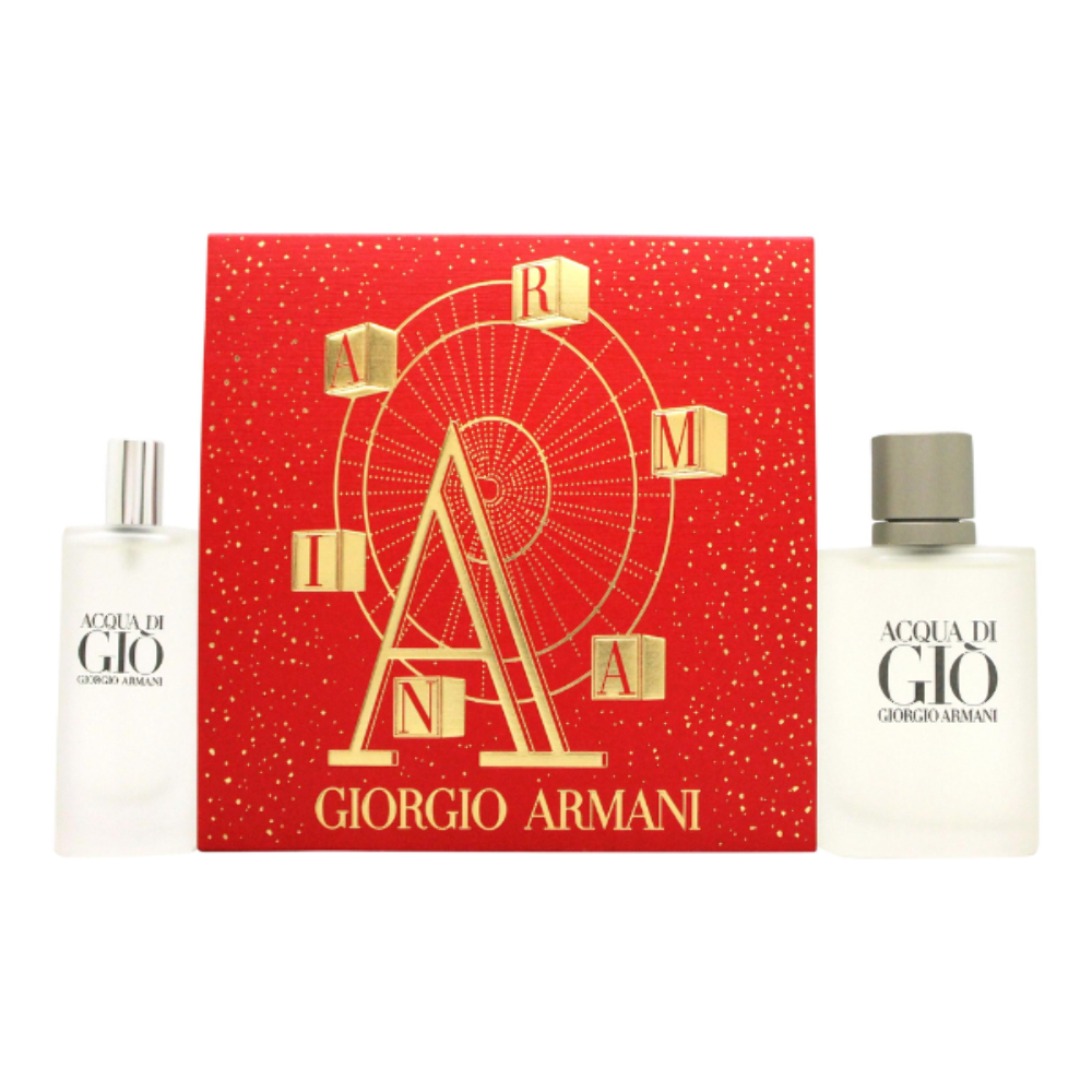 Giorgio Armani Acqua Di Gio Pour Homme 50ml EDT & 15ml EDT Sprays Set for Men