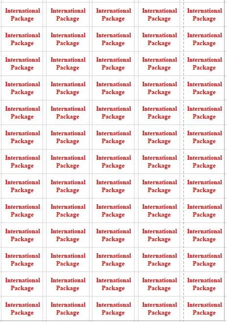  International PACKAGE Small Labels Self Adhesive Printed Mail stickers - UK