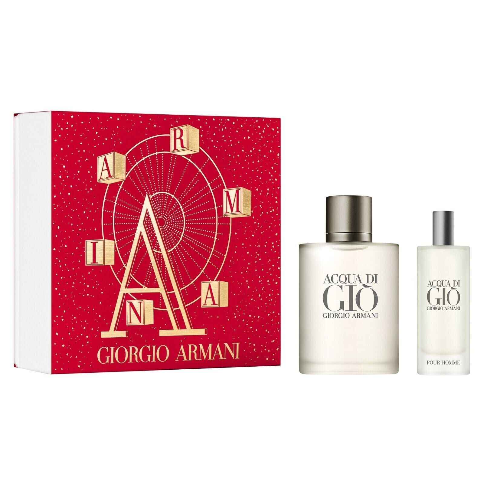 Giorgio Armani Acqua Di Gio Pour Homme 50ml EDT & 15ml EDT Sprays Set for Men