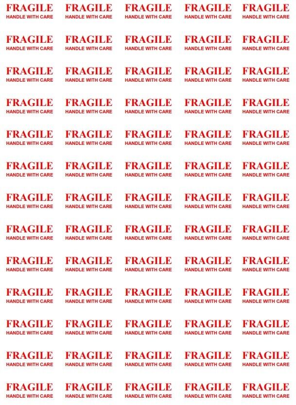  FRAGILE - Handle With Care Labels Small Stickers