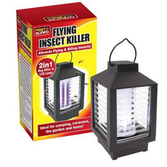 2 in 1 Solar Power Flying Insect Killer & Led Lamp Camping Garden-uk delivery