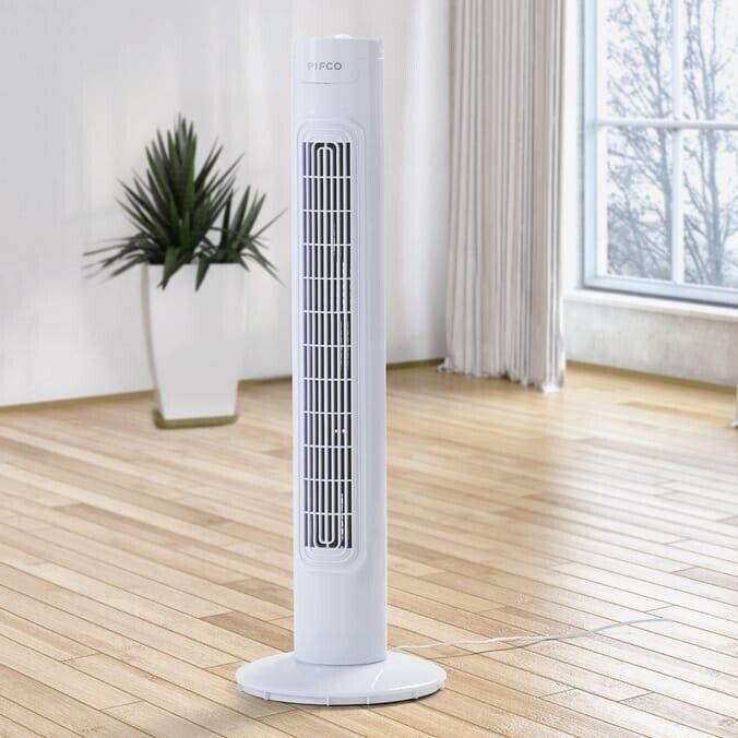 Tower Fan Air Cooling Free Standing 3 Speed Oscillating Quiet Fan 32" Inch