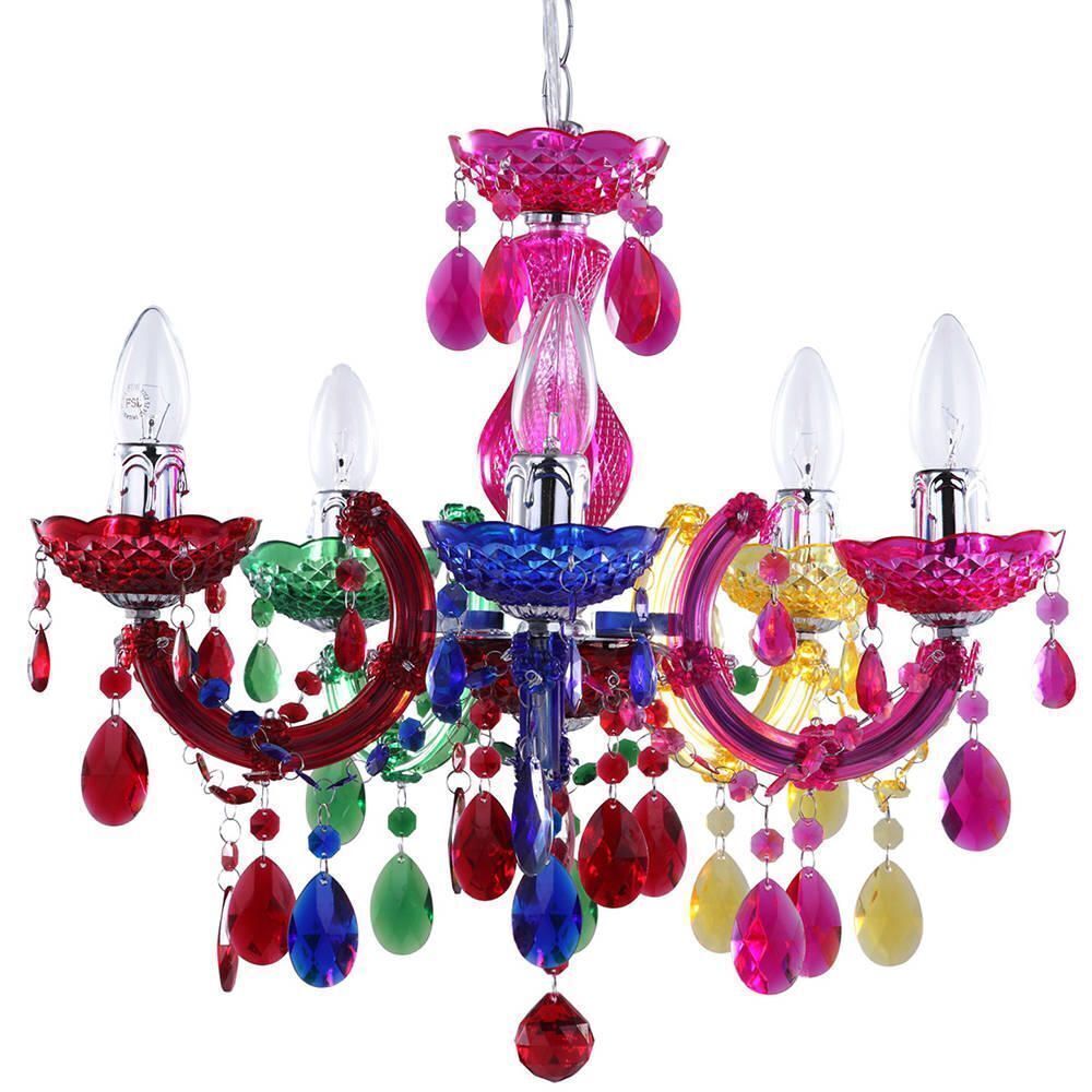 Marie Therese Chandelier Ceiling Light Crystal Effect 5 Arm - UK