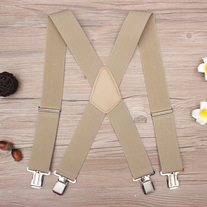 50MM Width Adjustable Elastic Suspenders Suspenders Men Suspenders - UK