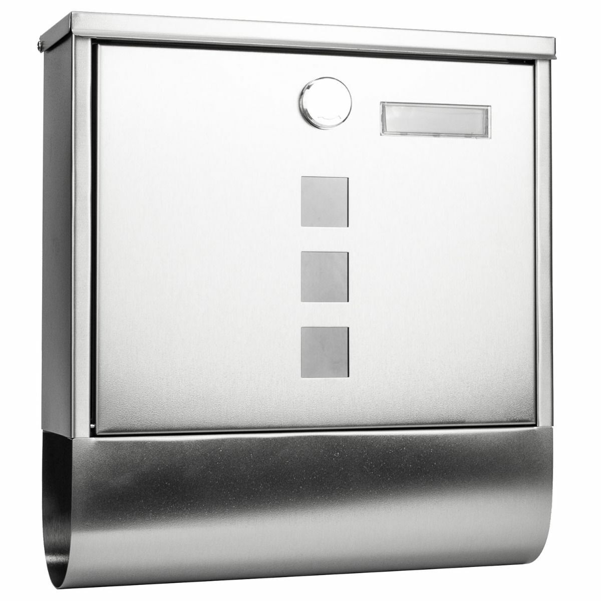 Wall Mounted Letter Box Secure Mail Post Key Lock Home Office Stainless Steel-UK