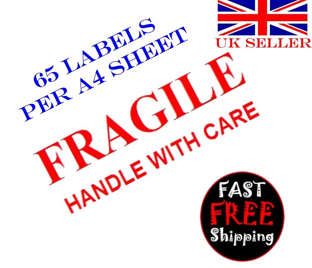  FRAGILE - Handle With Care Labels Small Stickers