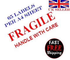  FRAGILE - Handle With Care Labels Small Stickers