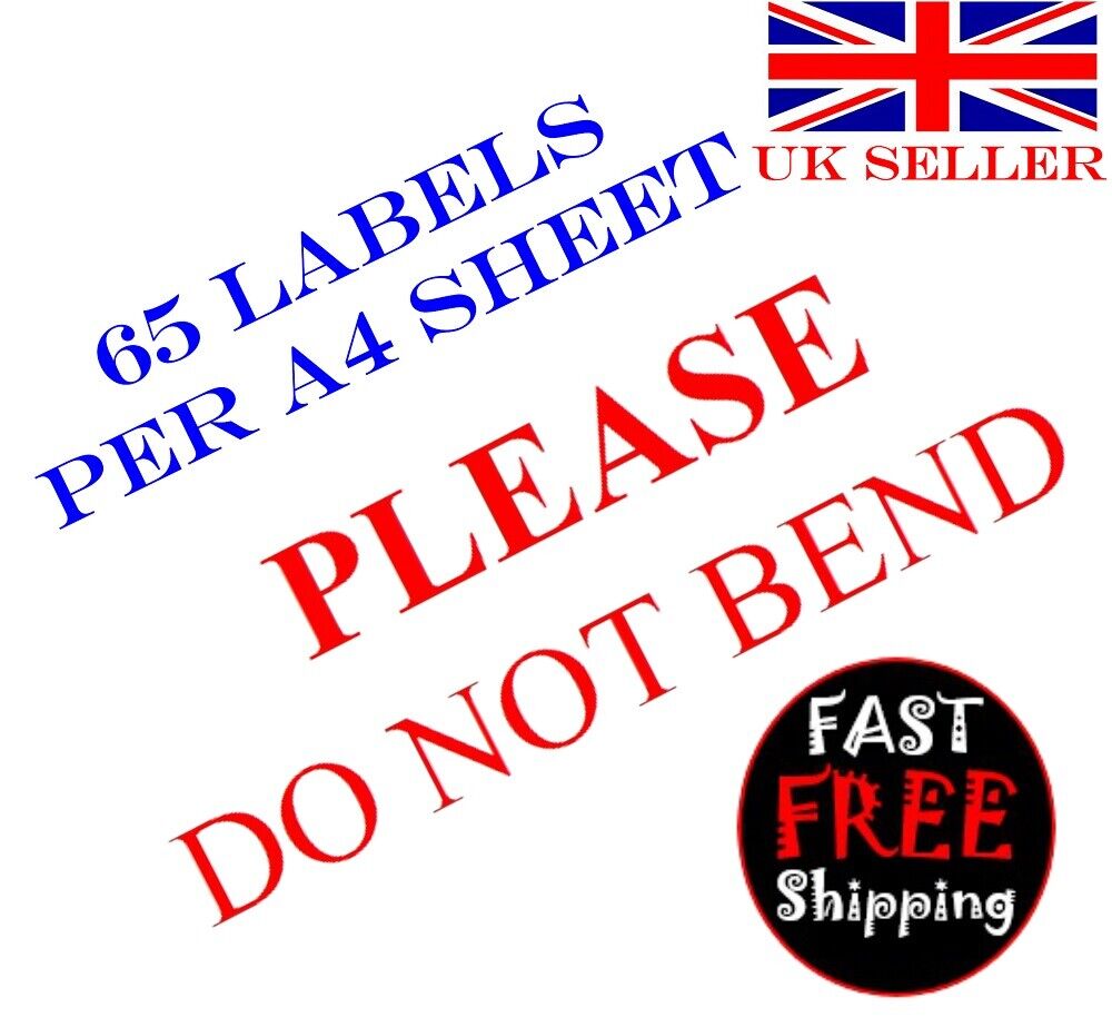 Please Do Not Bend Small Labels Stickers Self Adhesive Printed Mail sticker