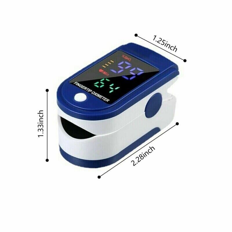 Heart Rate Monitor Oximeter Blood Oxygen SpO2 Finger Pulse Saturation Meter FDA