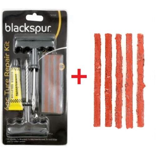 Tubeless Tire Tyre Puncture Repair Kit 4" Strips Plug Car Van Truck Bike