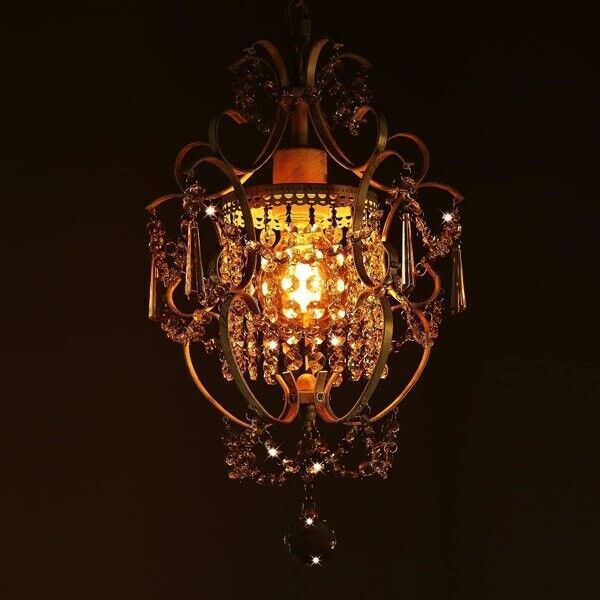 White Chandelier Mini Crystal Chandelier Lighting K9 Crystal Retro Craft Elegant