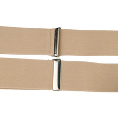 50MM Width Adjustable Elastic Men Suspenders - Khaki