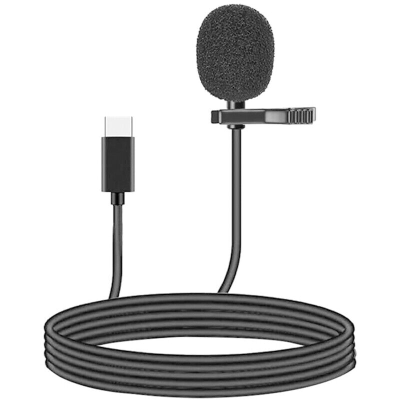 Type-C Microphone Lapel Lavalier Omnidirectional Clip On MIni Mic For Smartphone