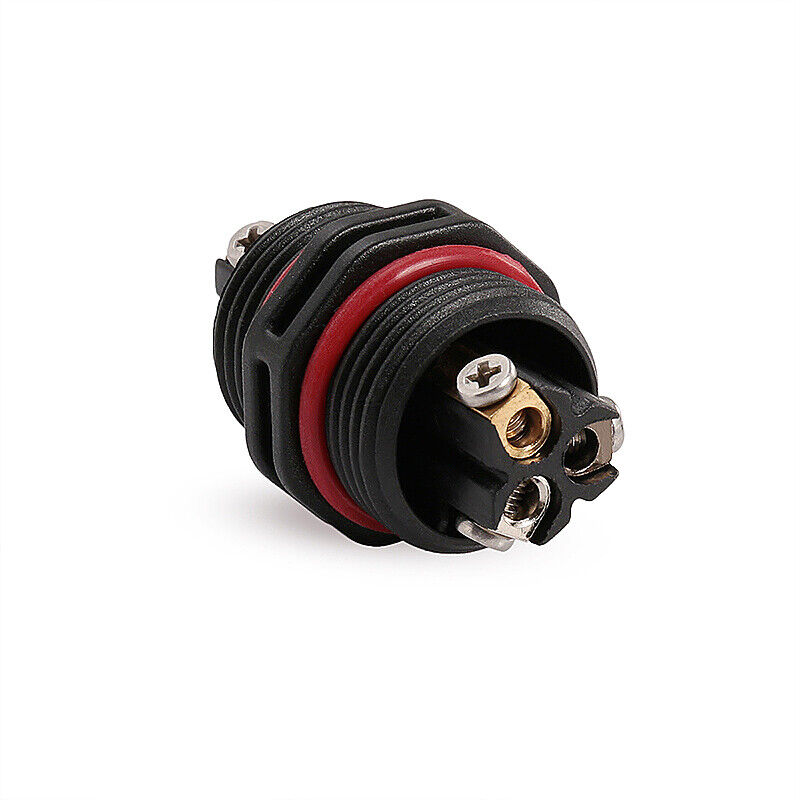 3x- L20-3 IP67 2 Pin 3 Pin Waterproof Outdoor Plug Wire Connector Adapter-UK
