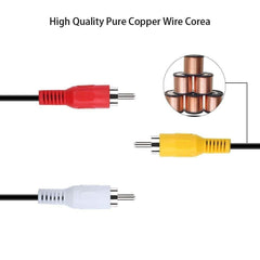 DVD TV Audio Video Speaker 3.5mm Jack to 3 RCA AV Cable AUX Cable Adapter Wire