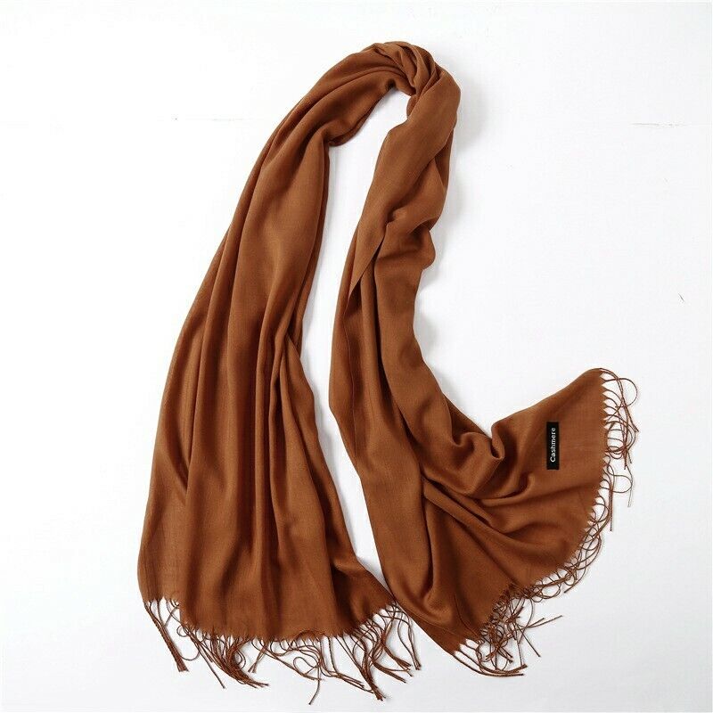 Ladies Cashmere Scarf Cashmere Wool Shawl Soft Large Thick Warm Winter Wrap - UK