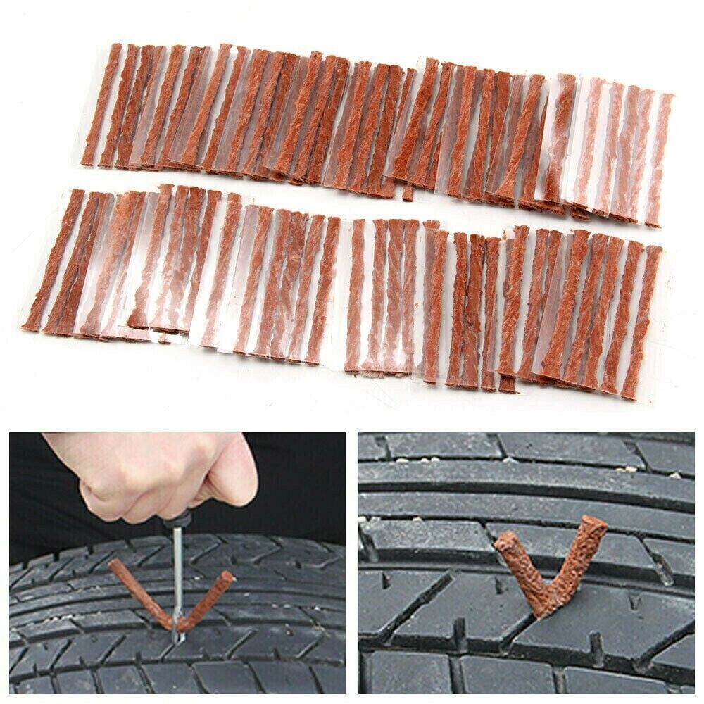 10CM Tubeless Tire Tyre Puncture Repair Kit Strips Plug Car Van Truck Bike 5-100