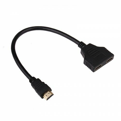 1080P HDMI Port Male to 2 Female 1 In 2 Out Splitter Cable  Adapter Converter-UK