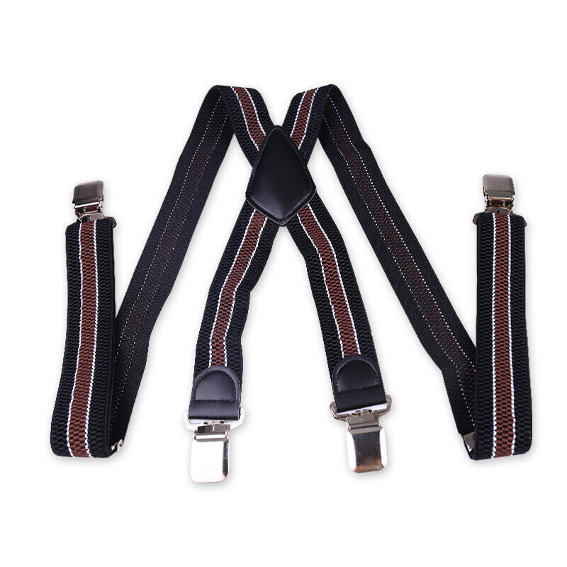 Braces Highly Elastic Suspenders Heavy Duty Trouser Style 40mm Adjustable Men's 