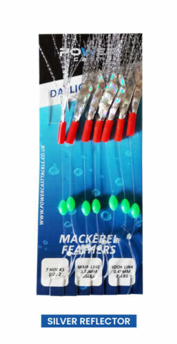 Sabiki 7 hook size 2/0  fishing mackerel feather lure sea Herring Bait Fish -UK