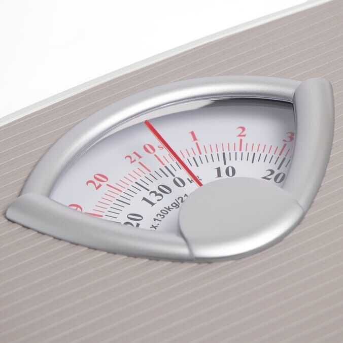 130kg Mechanical Dial Bathroom Scales Weighing Scale Body Weight Lost Fat White.