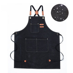 Heavy Duty Waxed Canvas Apron for Woodworking Chef Workshop Technician & Pockets