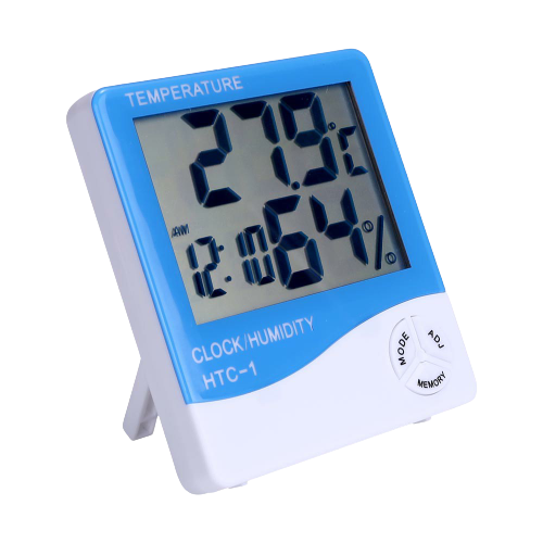 Digital LCD Thermometer Hygrometer Humidity Meter Room Indoor Temperature Clock