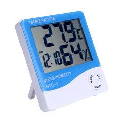 Digital LCD Thermometer Hygrometer Humidity Meter Room Indoor Temperature Clock