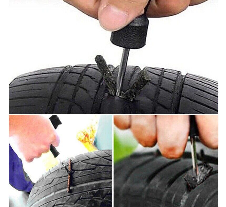 Tubeless Tyre Tire Puncture Repair Kit Strips Plug Bike Van Car Truck - 50Pcs 