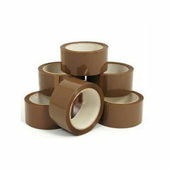 STRONG BROWN PARCEL PACKING PACKAGING TAPE SELLOTAPE CARTON SEALING 48MM X 66M